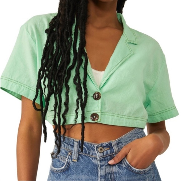 Free People Honeydew Crop Top - Picture 1 of 12